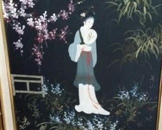 tbs Asian lady on black