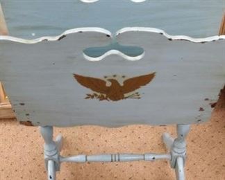 tbs vintage painted wooden magazine stand