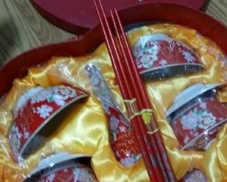 tbs Chinese red boxed set