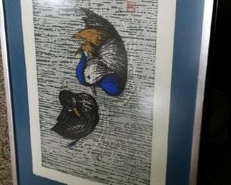 tbs Chinese woodblock ducks