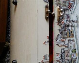 tbs painted lacquered box