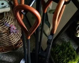 tbs leather handled hearth tools