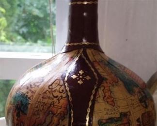 tbs embossed leather wrapped decanter