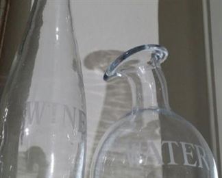 tbs Wine and Water blown glasses decanters