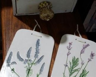 tbs Vermont ceramic herb placques