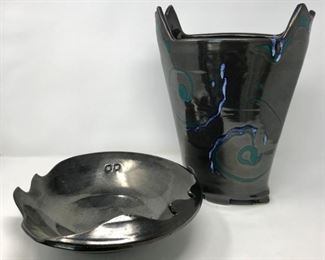 Pair of Black Pottery Vessels https://ctbids.com/#!/description/share/178960
