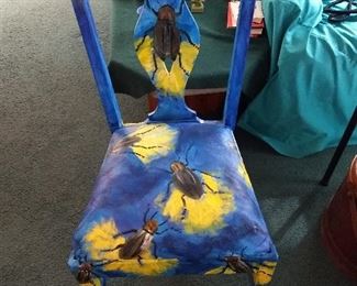 UNIQUE HJAND PAINTED CHAIR