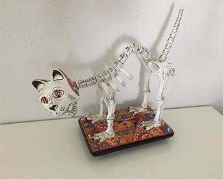 Folk Art “Skeleton Cat”