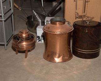 Vintage Ice Bucket,  Copper Pail