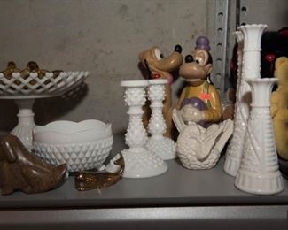 White Hobnail Fenton Glassware