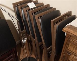 Leather Bottom Folding Chairs