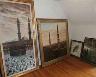 VERY LARGE MIDDLE EASTER OIL PAINTINGS