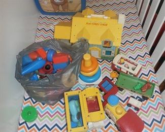 VINTAGE FISHER PRICE HOUSE AND CIRCUS TRAIN