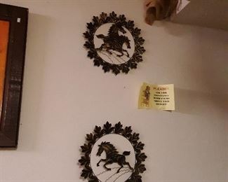 Vintage metal wall art