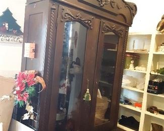 Cant believe this beauty is still here!! Late 1800s break away display armoire.... 75% off!