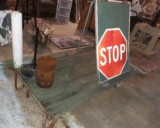 Wood industrial cart