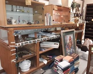 Solid wood display/check out counter from Heromans Florist.... awesome piece