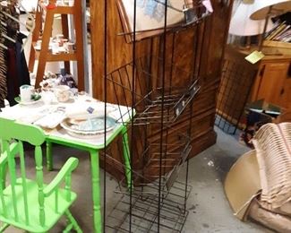 Several old school potato chip and candy wire displays