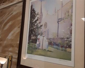 Robert Rucker' s beautiful piece of Bishop Ott.... hand signed by both Rucker and Bishop Ott