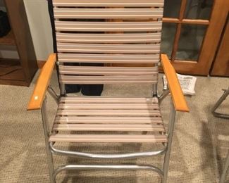 PAIR OF HIGH BACK FOLDING LAWN CHAIRS