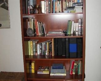 one of two bookcases
