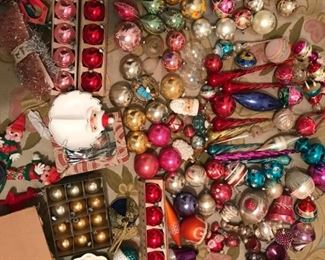 Antique & Vintage Glass Christmas Ornaments, Lots of Shiny Brite