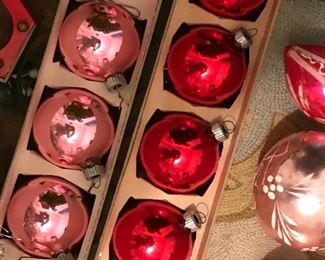 Antique & Vintage Glass Christmas Ornaments, Lots of Shiny Brite