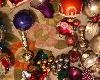 Antique & Vintage Glass Christmas Ornaments, Lots of Shiny Brite