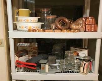 Vintage Pyrex, Copper Molds, Bakeware, Kitchen Items