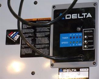 Delta dust vacuum system, ceiling mounted.