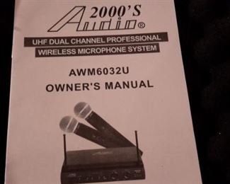 Audio 2000's UHF Dual Channel Professional Wireless Microphone System, in box.
