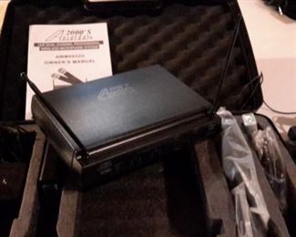 Audio 2000's UHF Dual Channel Professional Wireless Microphone System, in box.