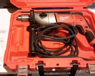 Milwaukee Hammer Drill Kit, in box.