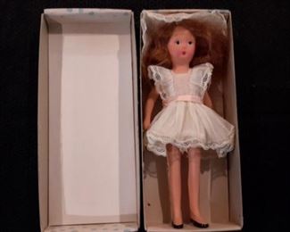 Antique 1940's Kerr & Hinz bisque doll, in box. 