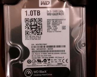 WD 1.0TB Sata hard drive, new in box.