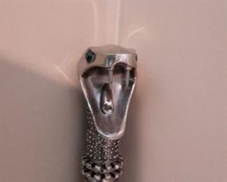 Malfoy's silver plated snake head cane, with hidden wand inside, like new!