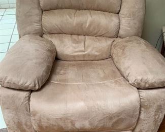 Ultra suede recliner