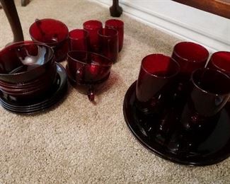 Red antique glass