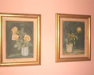 Pair of Floral Paintings