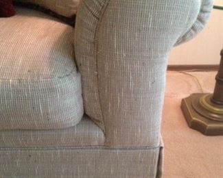 closeup of sofa upholstery - nice neutral fabric