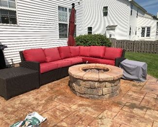 Outdoor Furniture seating with Covers Sectional with 2 Tables. ARE YOU READY FOR SUMMER????