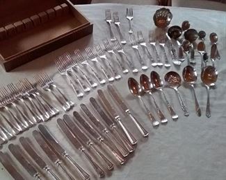 52 Vintage Silver Plated Flatware