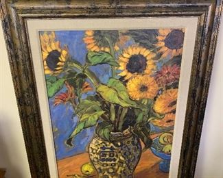 Jae Dougall oil on canvas "Sunflower"