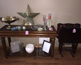 Sofa Table, TV Trays (SOLD)