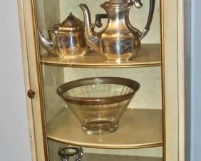 Curved Glass Curio Cabinet