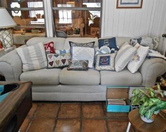 Striped Sofa, Pillows