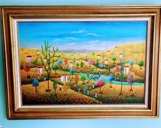 Enim Dostay, Dominican Republic, 20th Century, Untitiled 1982, Oil on canvas, 24x36