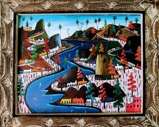 Prefete Duffaut (1932-2012), Haitian, 20th Century, Oil on panel, 20x23