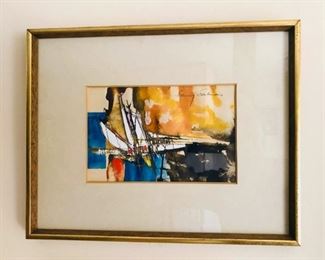 Baruj Salinas, (b.1938), Cuban, 20th Century, Untitiled, Watercolor on paper, 51/2x8"