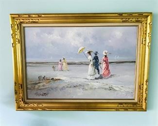 Marie Charlot, French 20th Century, "Larlot", Oil on canvas, 23x36